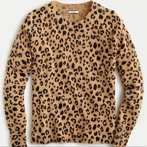 J Crew Cashmere Leopard Sweater